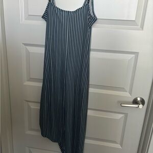 stripe asymmetrical strap dress. Worn twice.